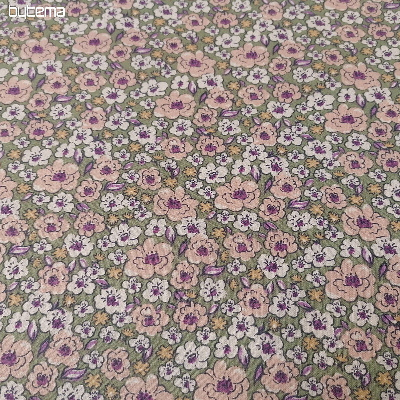 Tessuto di cotone KALMIA verde