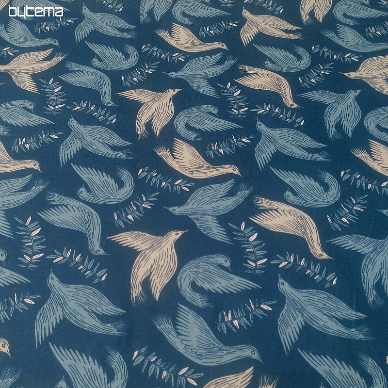 Tessuto di cotone Jay blu
