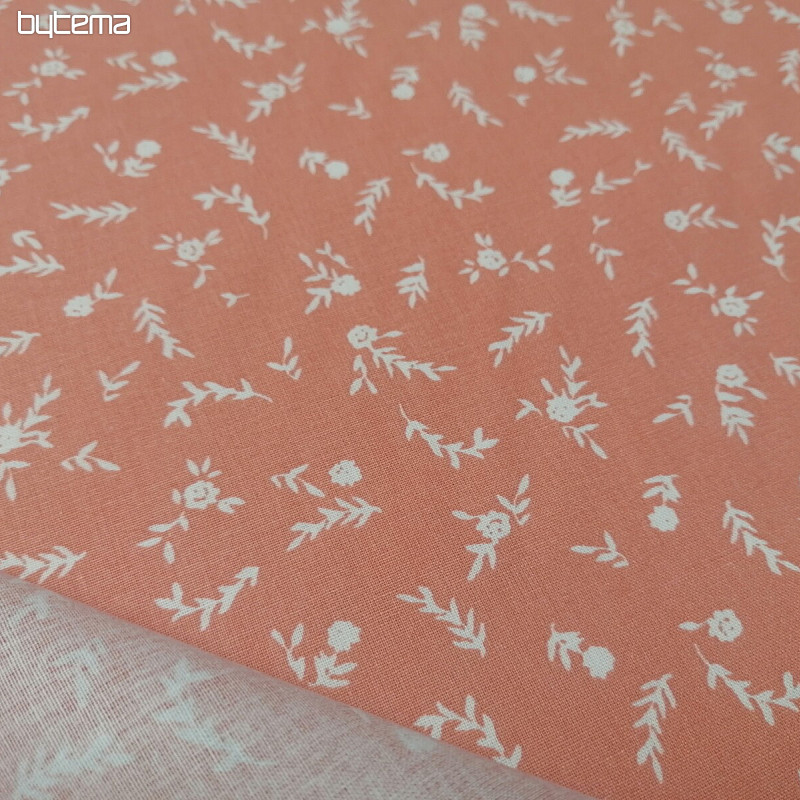Tessuto di cotone FIORI DI SALMONE