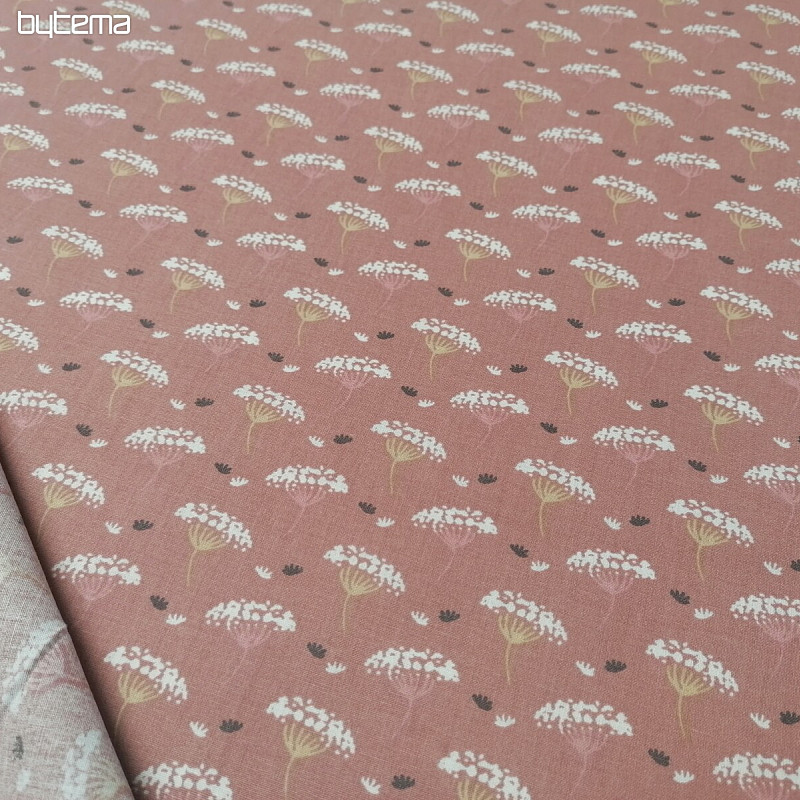 Tessuto di cotone Cumino rosa antico
