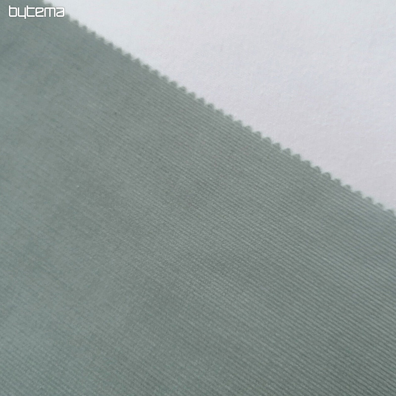 Tessuto di cotone Velluto a coste sottile - verde/grigio