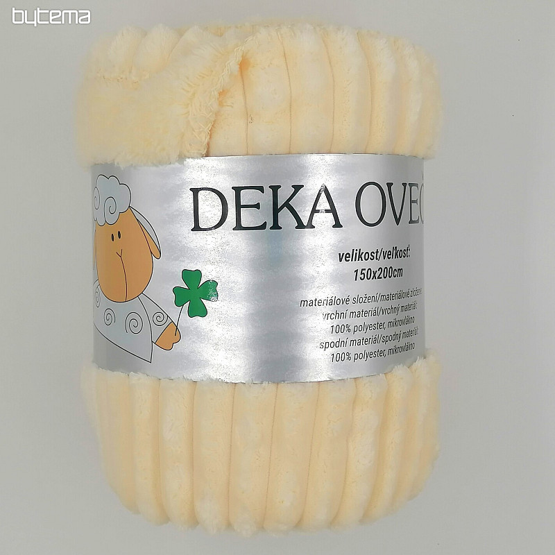 coperta in microfibra EXTRA SOFT SHEEP velluto a coste - panna