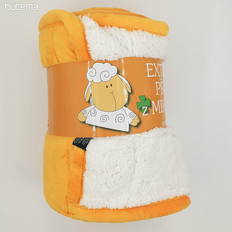 coperta in microfibra EXTRA SOFT SHEEP cuciture miele
