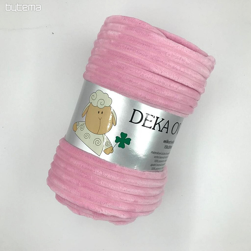 coperta in microfibra EXTRA SOFT SHEEP velluto a coste - rosa