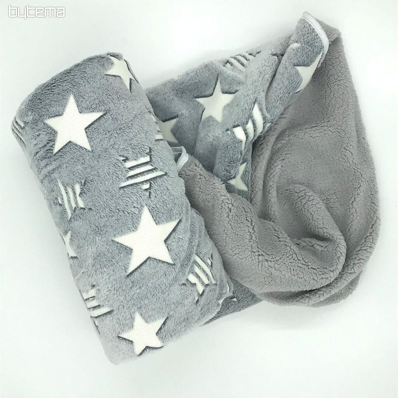 Coperta per bambini SHINY grigia con agnello