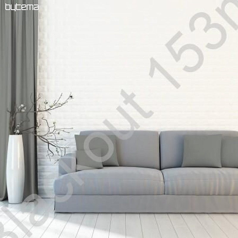 Tessuto decorativo BLACKOUT per tende grigio scuro 153