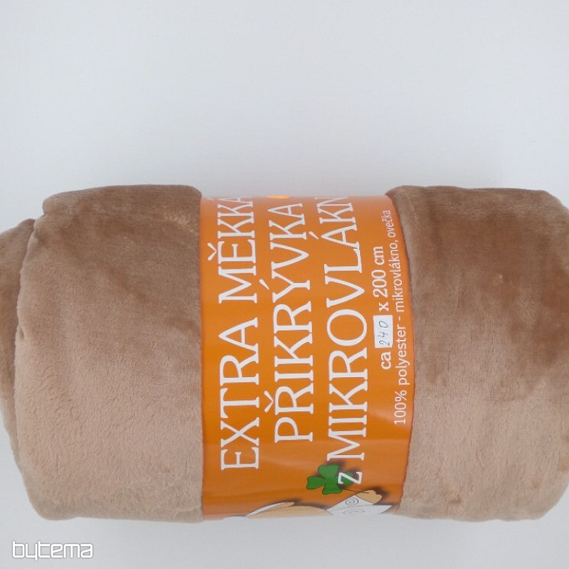 COPERTA IN MICROFLANEL CIOCCOLATO