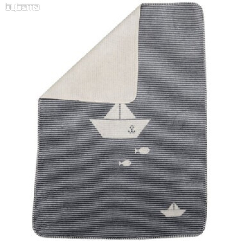 Coperta per bambini PANDA 2201/97 grigia 75x100