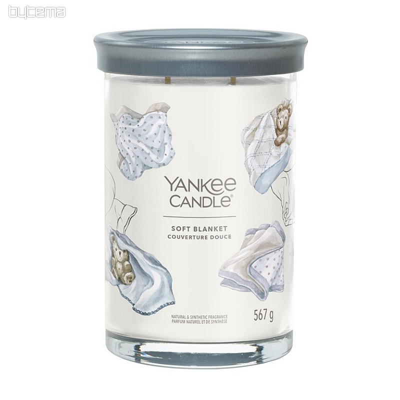 candela YANKEE CANDLE fragranza COPERTA MORBIDA BICCHIERE GRANDE 2 STOPPINI