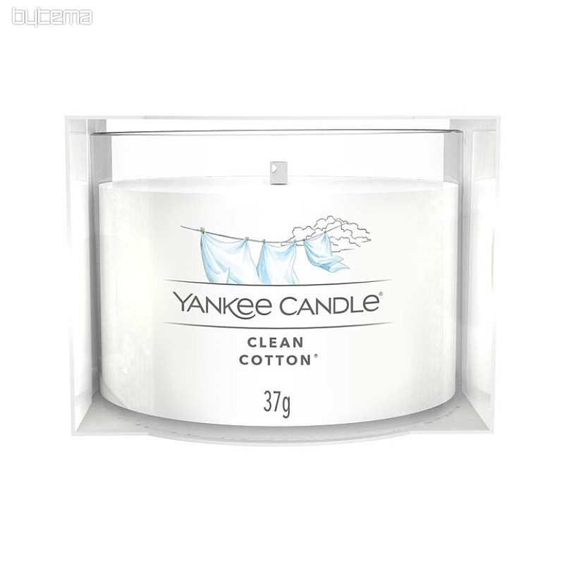 candela YANKEE CANDLE profumo COTONE PULITO IN VETRO 37g