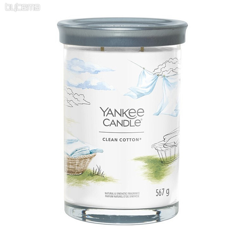candela YANKEE CANDLE fragranza CLEAN COTTON BICCHIERE GRANDE 2 STOPPINI
