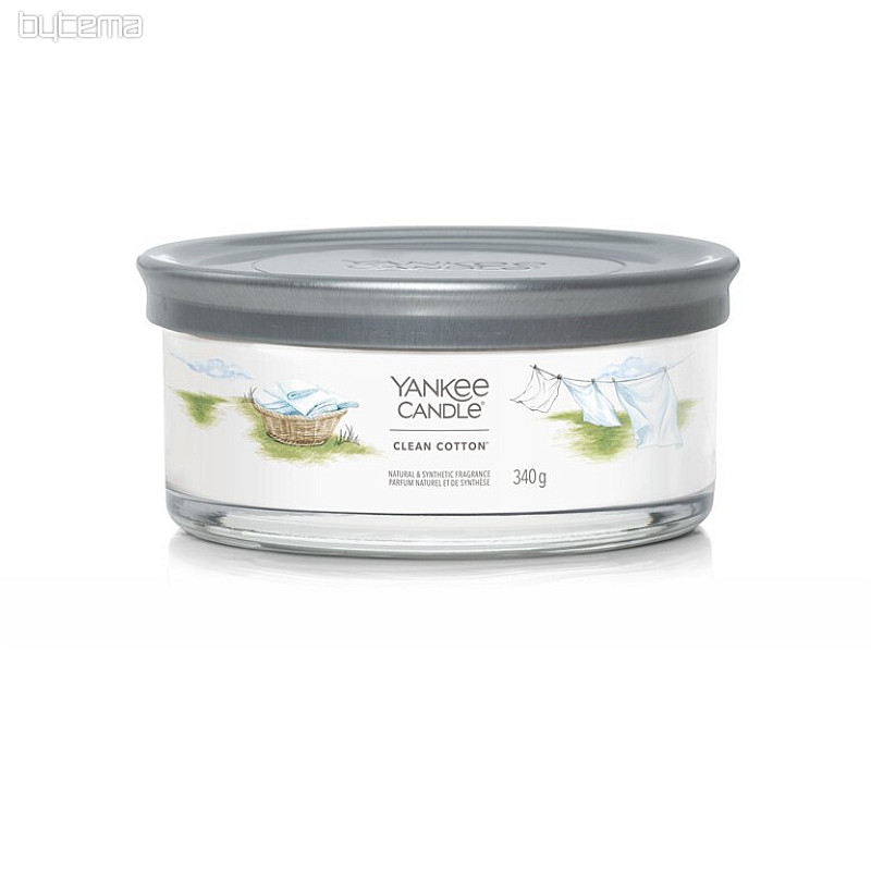 candela YANKEE CANDLE profumo CLEAN COTTON BICCHIERE MEDIO 5 STOPPINI
