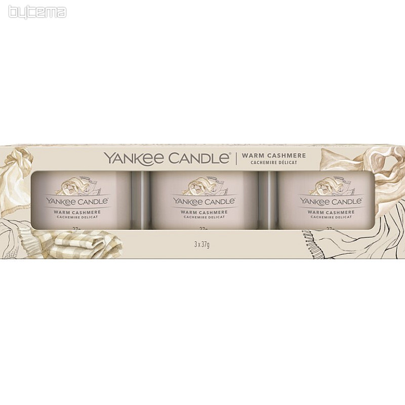 candela YANKEE CANDLE fragranza CALDO CASHMERE SET da 3 pezzi