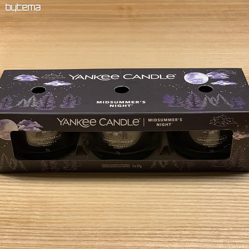 candela YANKEE CANDLE fragranza NOTTE DI MEZZA ESTATE SET 3 pezzi