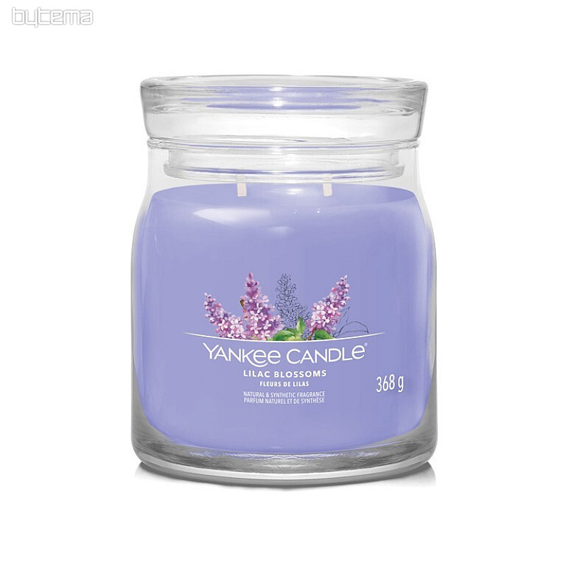 candela YANKEE CANDLE fragranza LILLA BLOSSOMS VETRO MEDIO 2 stoppini