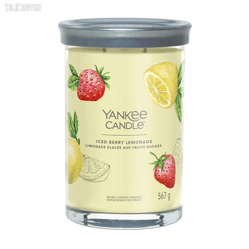 candela YANKEE CANDLE profumo ICED BERRY LEMONADE TUMBER LARGE 2 stoppini