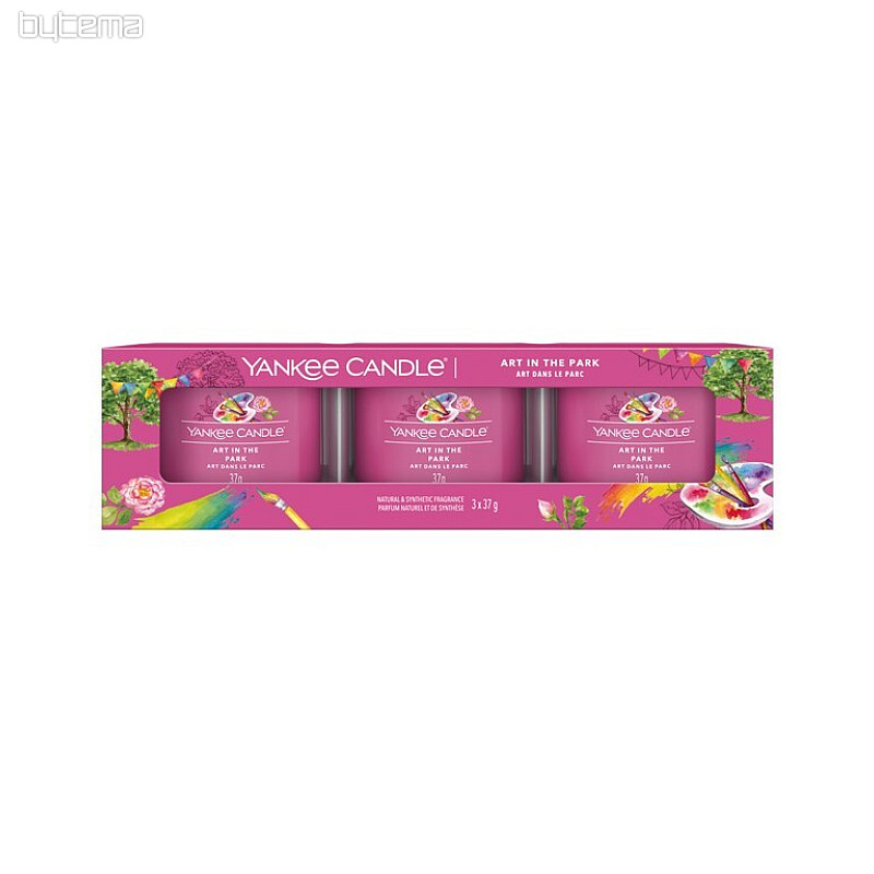 candela YANKEE CANDLE fragranza ART IN THE PARK SET da 3 pezzi