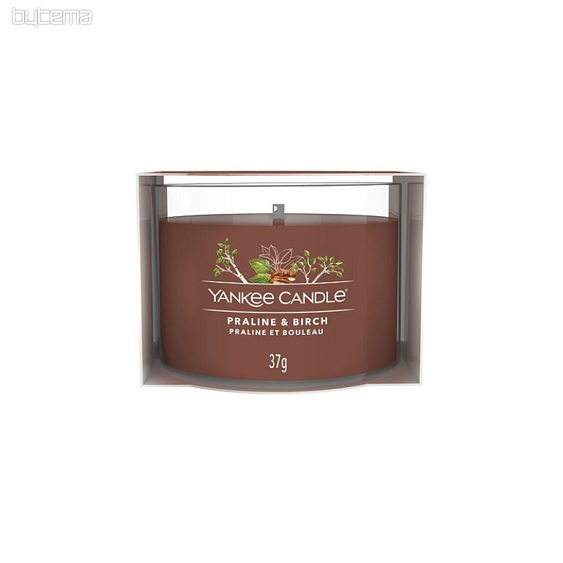 candela YANKEE CANDLE fragranza PRALINE E BETULLA IN VETRO 37g
