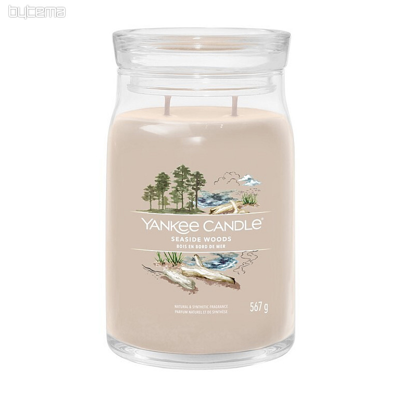 candela YANKEE CANDLE fragranza SEASIDE WOODS VETRO GRANDE 2 stoppini