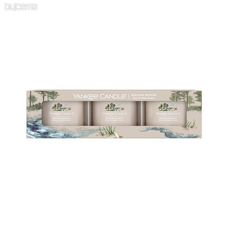 candela YANKEE CANDLE profumo SEASIDE WOODS SET da 3 pezzi