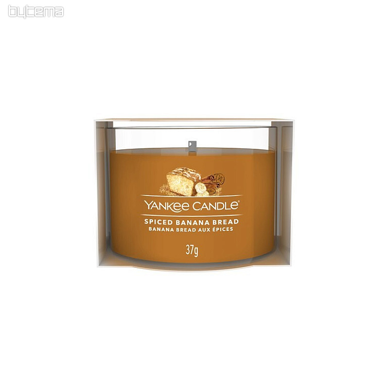 candela YANKEE CANDLE fragranza SPICED BANANA BREAD vetro 37g
