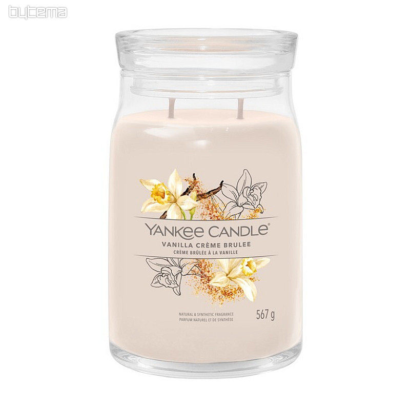 candela YANKEE CANDLE fragranza VANILLA CREME BRULÉE VETRO GRANDE 2 stoppini