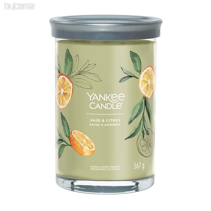 candela YANKEE CANDLE profumo SALVIA e AGRUMI BICCHIERE GRANDE 2 stoppini
