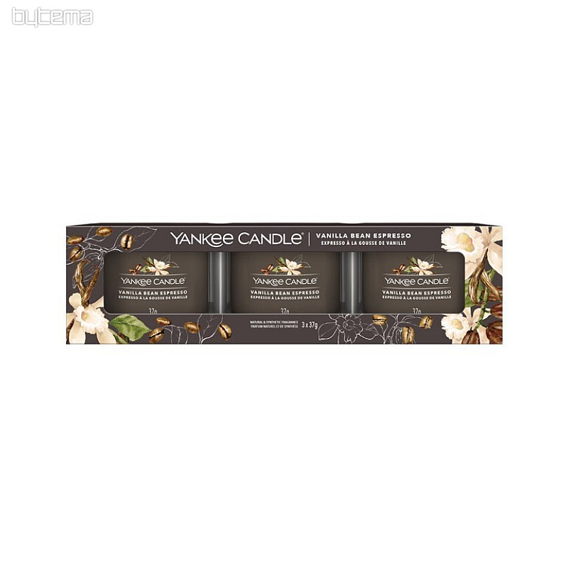 candela YANKEE CANDLE fragranza VANILLA BEAN ESPRESSO SET da 3 pezzi