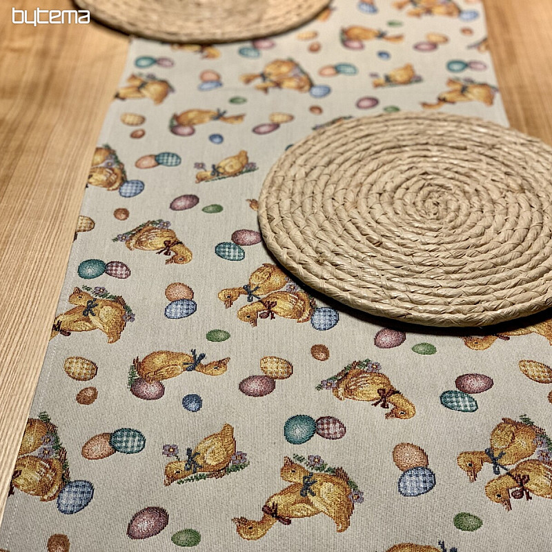 Tovaglia e foulard gobelin Pasqua GIALLO BURNS