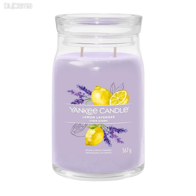 YANKEE CANDLE - VETRO LIMONE LAVANDA GRANDE 2 stoppini