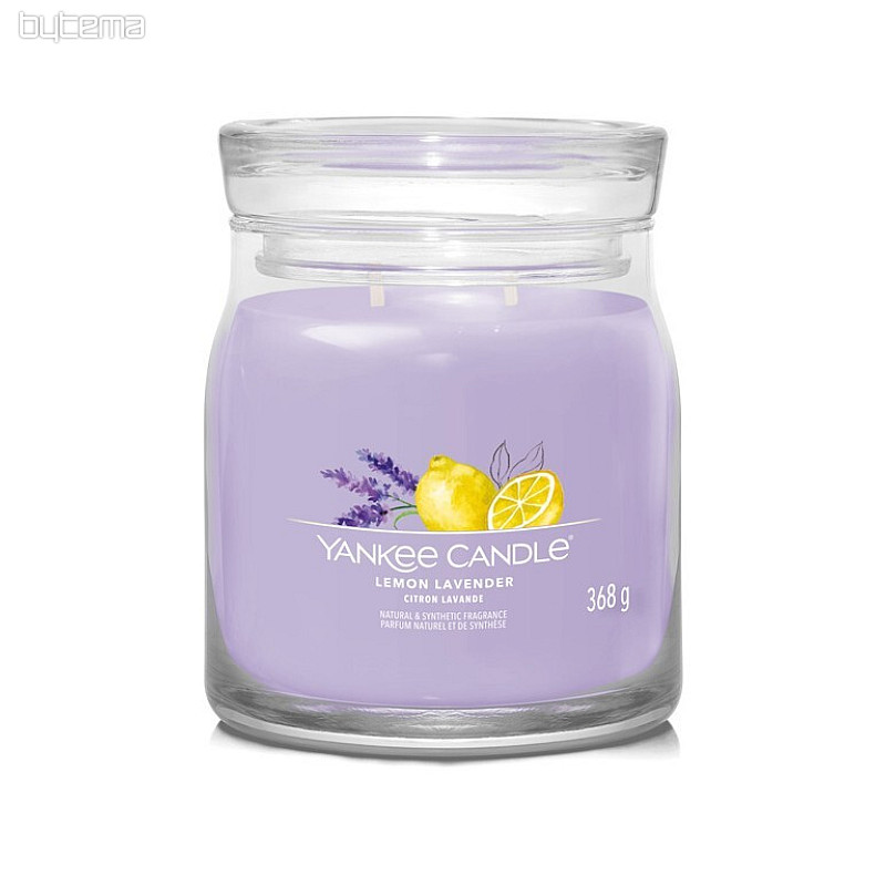 YANKEE CANDLE - VETRO LIMONE LAVANDA MEDIO 2 stoppini