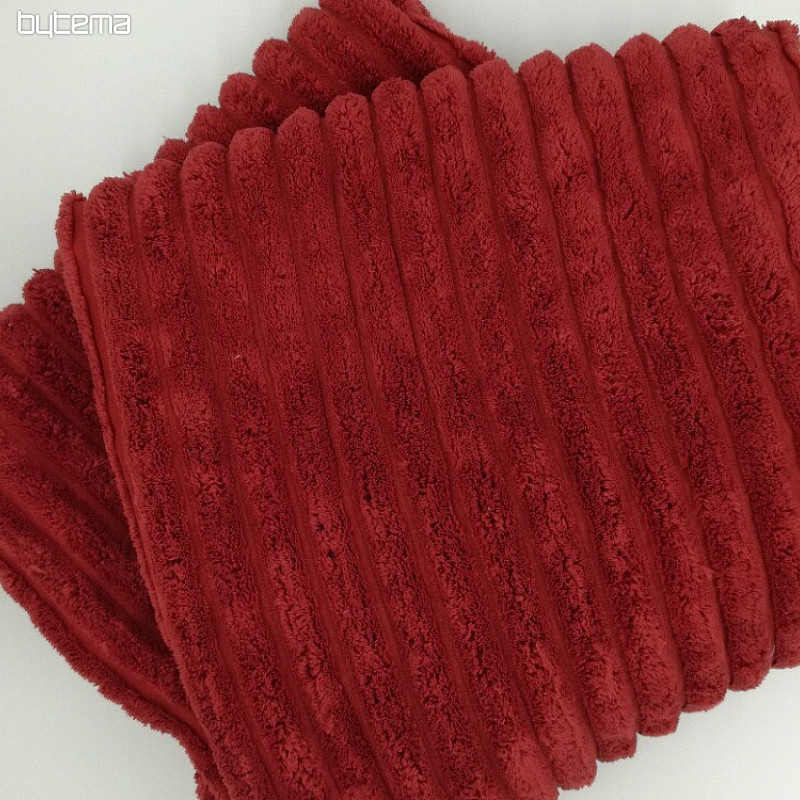 coperta Agnello velluto a coste ROSSO 150x200