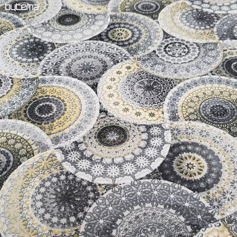 Tessuto decorativo MANDALA grigio
