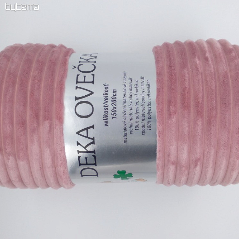 Coperta EXTRA morbida pecora - velluto a coste STAR PINK