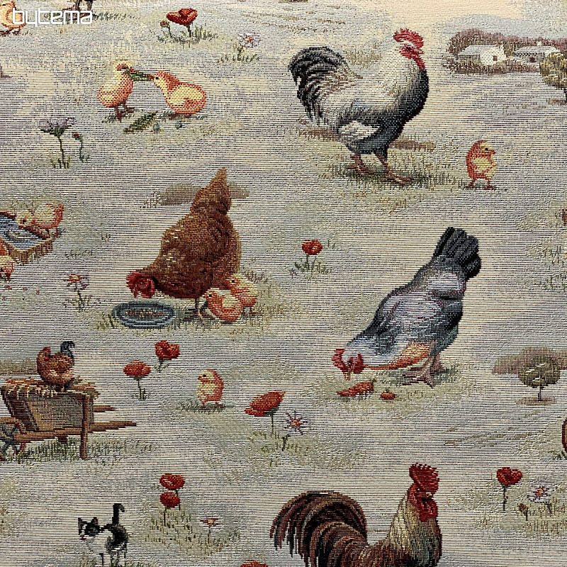 Tessuto per arazzo BACKYARD HEN