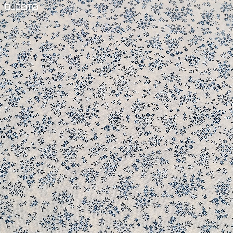 Tessuto in cotone PANICULATA BLU PICCOLO