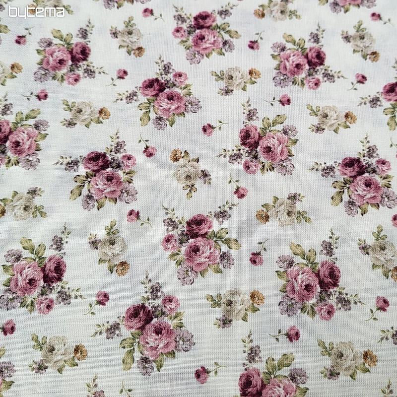 Tessuto in cotone WARWICK ROSA PICCOLA