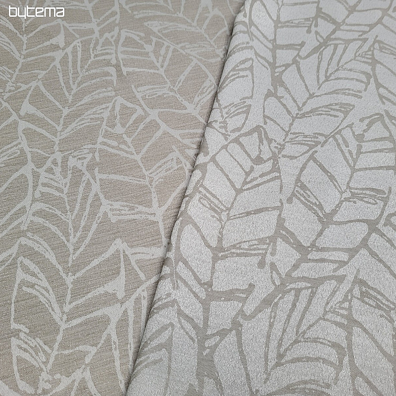 Tessuto decorativo MALVIA foglie beige