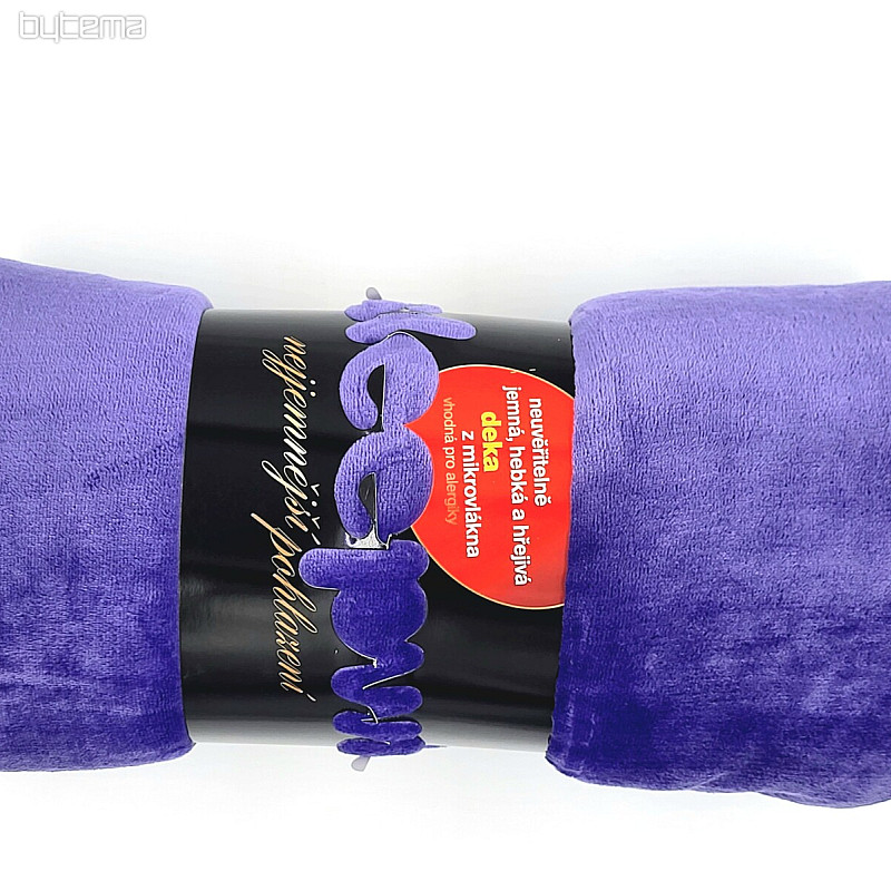 Coperta SLEEP WELL in microfibra a pelo corto - viola