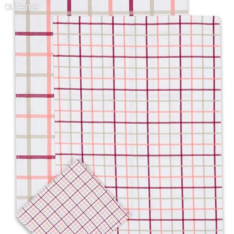 Strofinacci jacquard SALMONE CHECK MIX