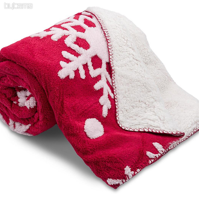 coperta Pecora NATALE ROSSO 150x200