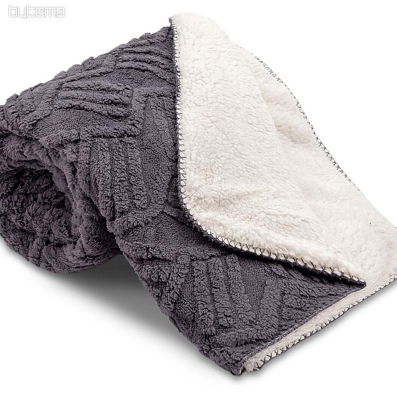 coperta Agnello RIGHE ANTRACITE 150 x 200