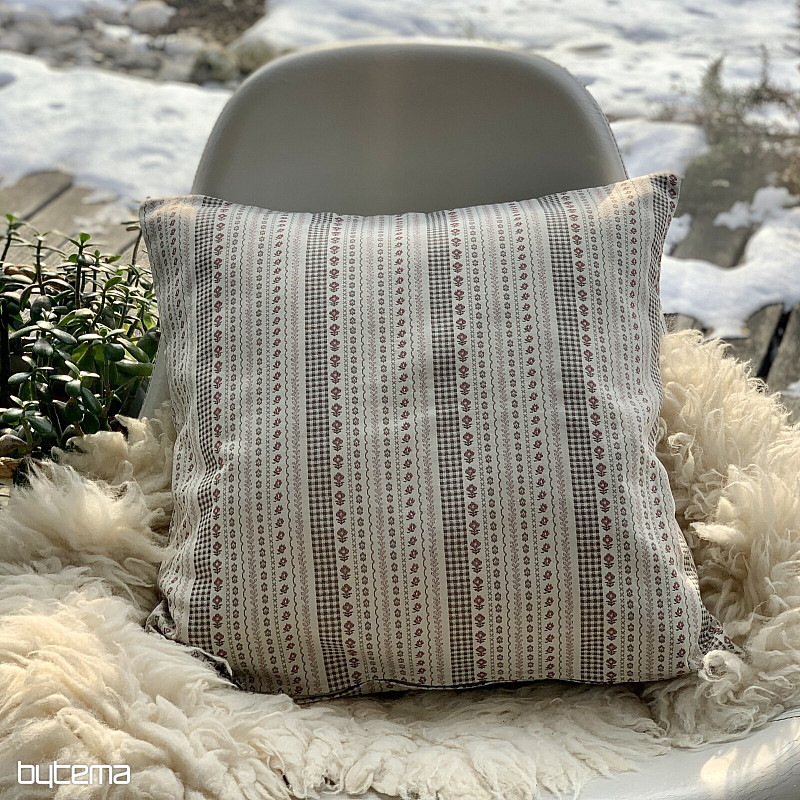 Fodera per cuscino TOSCANA RIGA STRIPE bordeaux