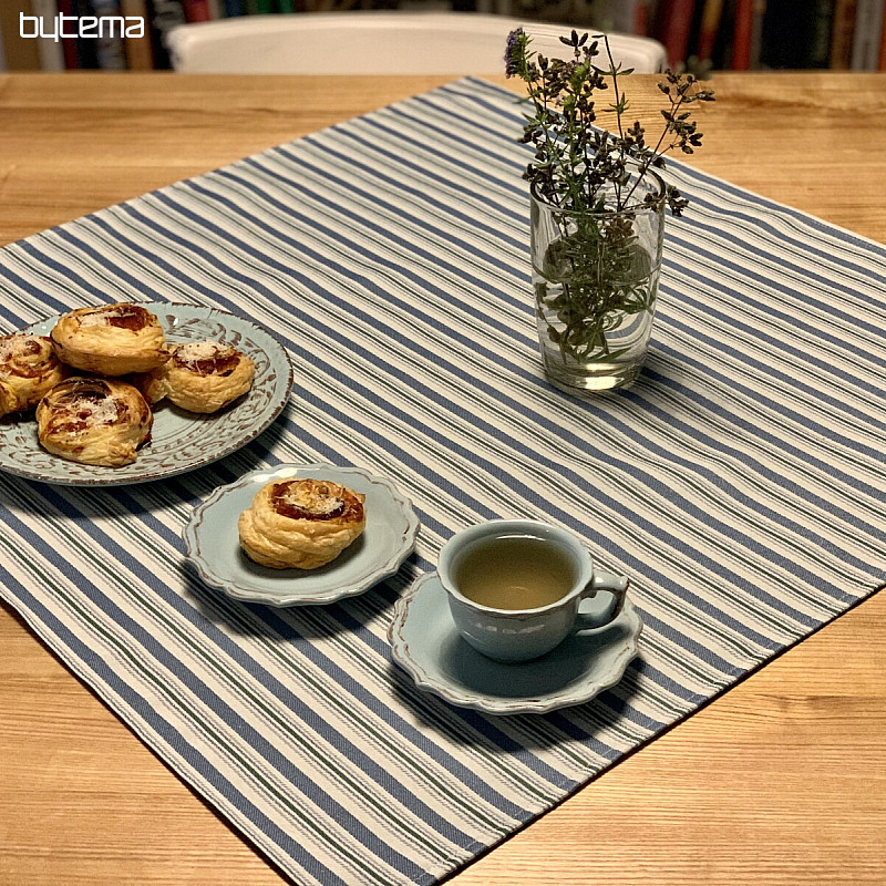 Tovaglia e sciarpa TOSCANA VALERY MULTI STRIPE blu