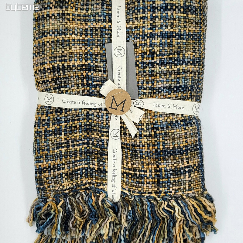 Plaid di lusso YARA WOLF BROWN blu