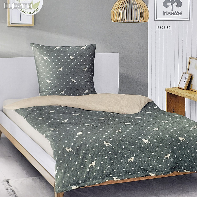 Biancheria da letto di lusso in flanella IRISETTE 8395-30 PANDA verde