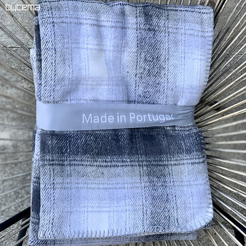 Coperta A QUADRETTI GRIGIO BIANCO