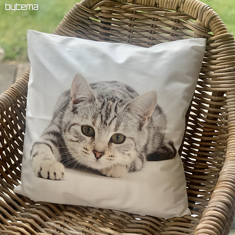 Fodera per cuscino decorativo GATTO GIACENTE