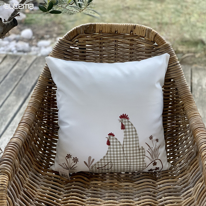 Copertina pasquale ricamata a quadretti HENS