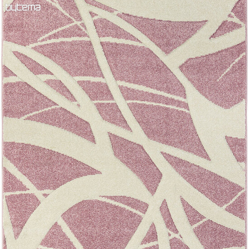 Tappeto in pezzi PORTLAND rosa e bianco
